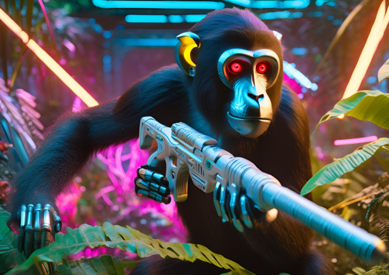 Le singe en filature